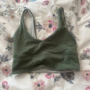 Lululemon align reversible bra sz 4 green twill